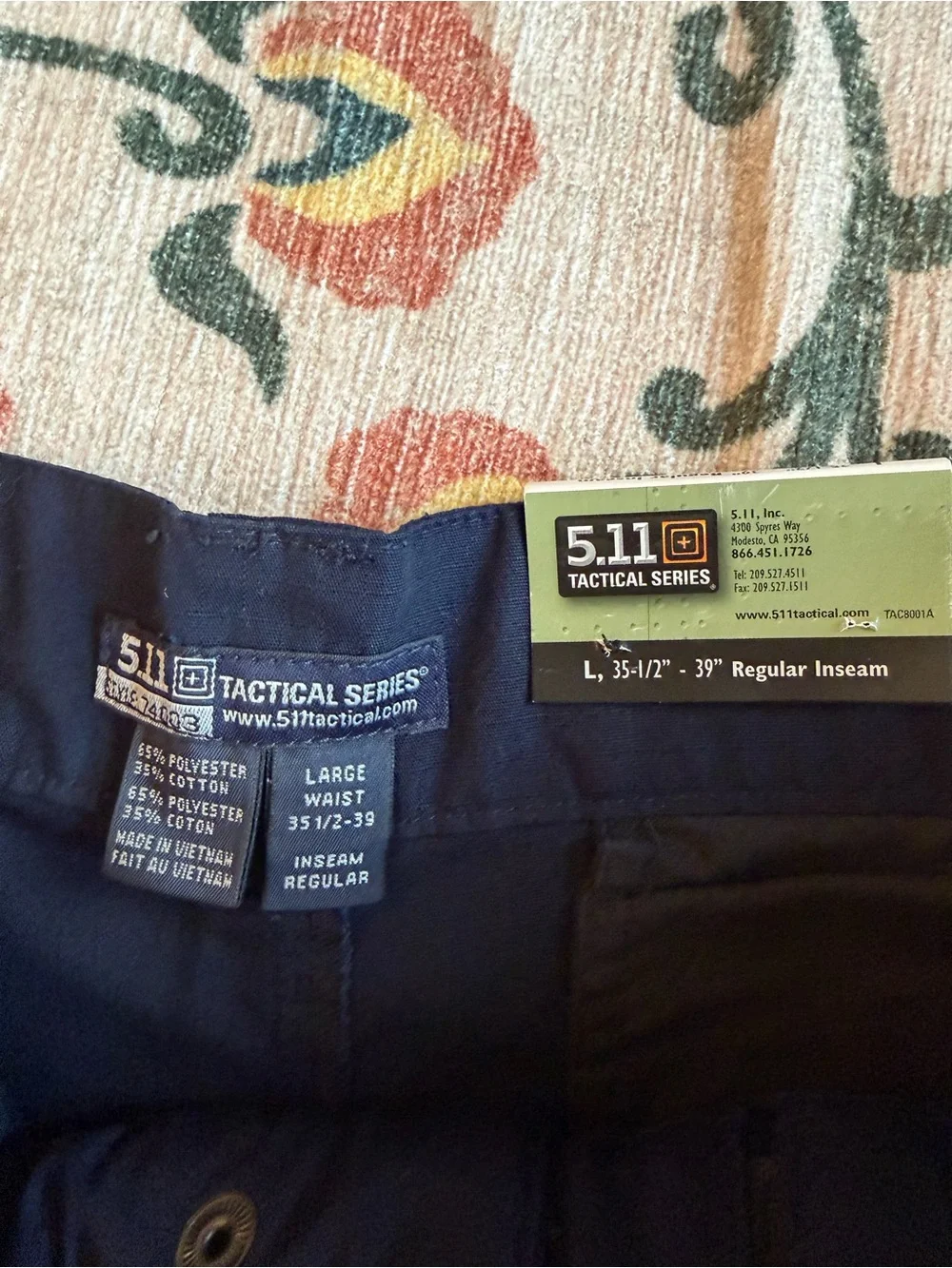 5.11 Tactical Men's Cargo Pants in Navy